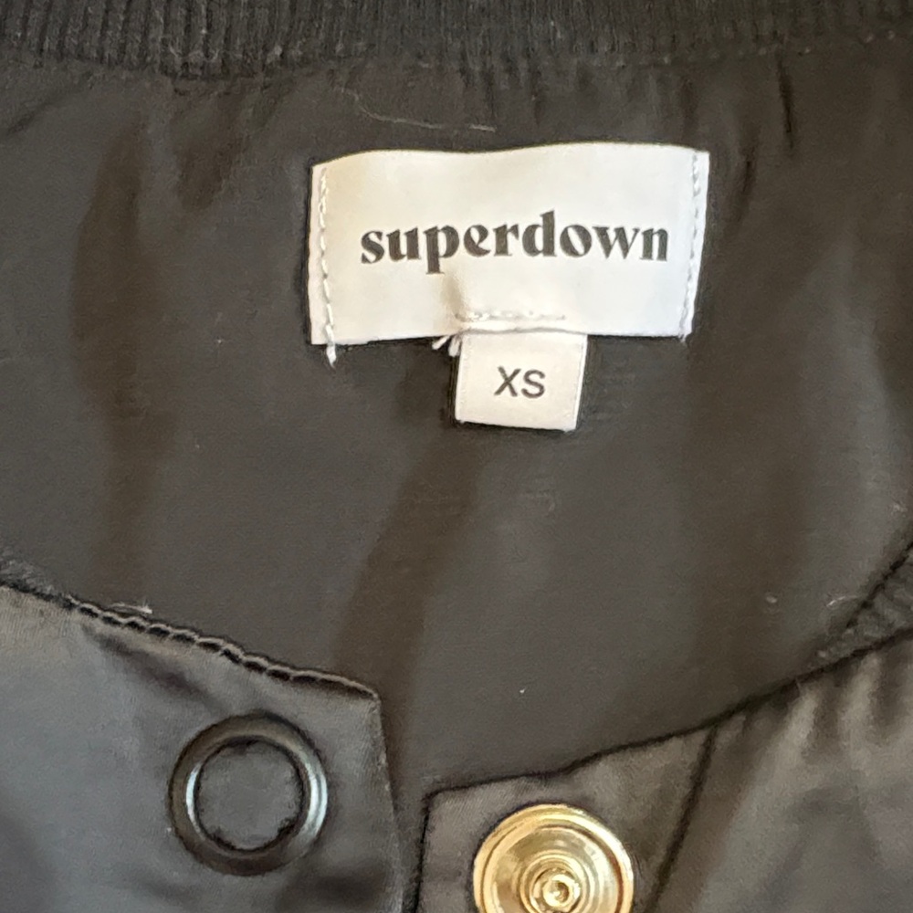 Superdown Black Bomber Jacket - image 7